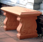 Preview: Scrolled Seat Support - Farbe Terracotta