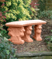 Preview: Curved Egg & Dart Bench - Farbe Terracotta