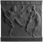 Preview: Dancing Girl & Faun Plaque - Farbe Slate
