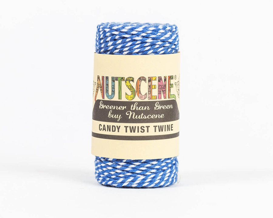 Candy Twist Twines White Blue