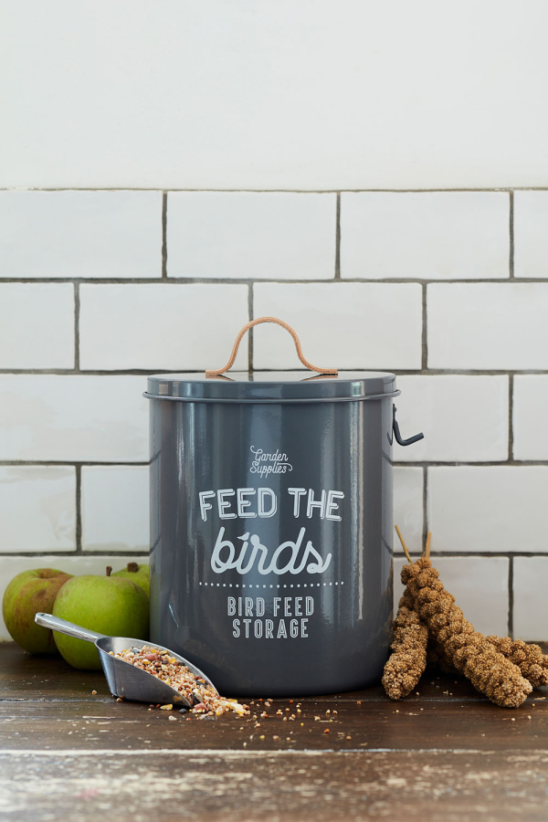 Feed the Birds Tin - Charcoal