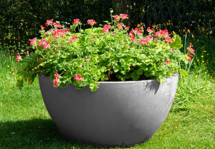 Crucible Bowl Planter - Farbe Slate