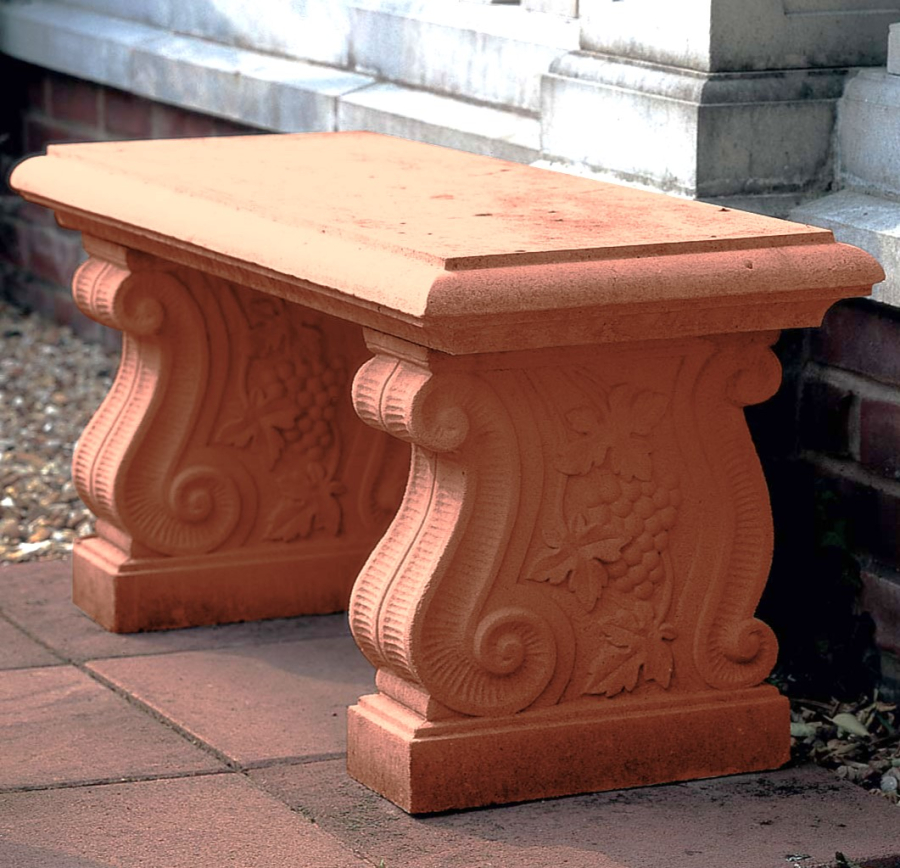 Scrolled Seat Support - Farbe Terracotta
