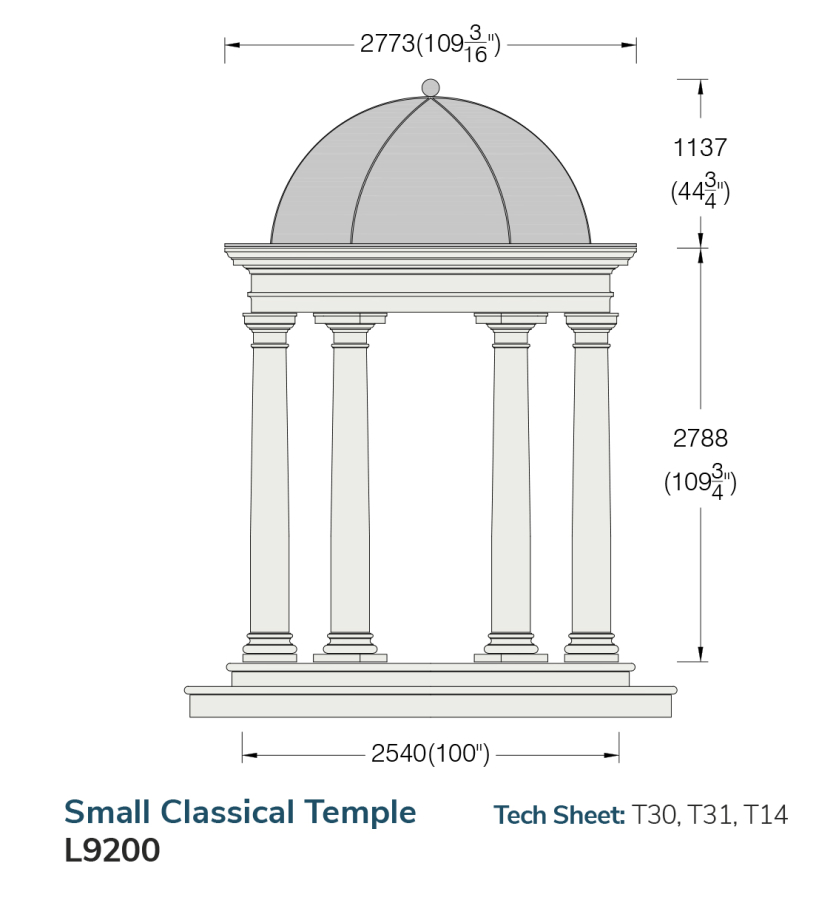 Small Classical Temple L9200