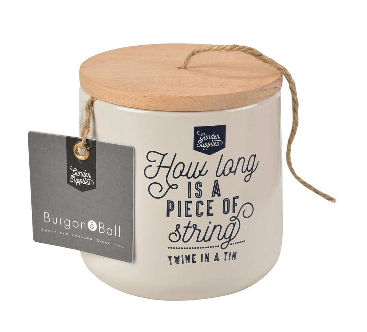 Twine Dispenser Tin - Stone