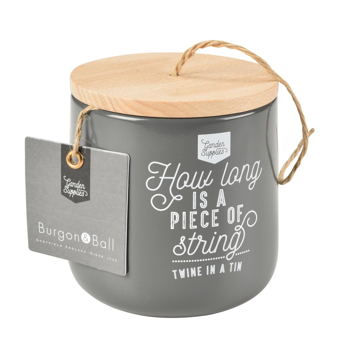 Twine Dispenser Tin - Grey