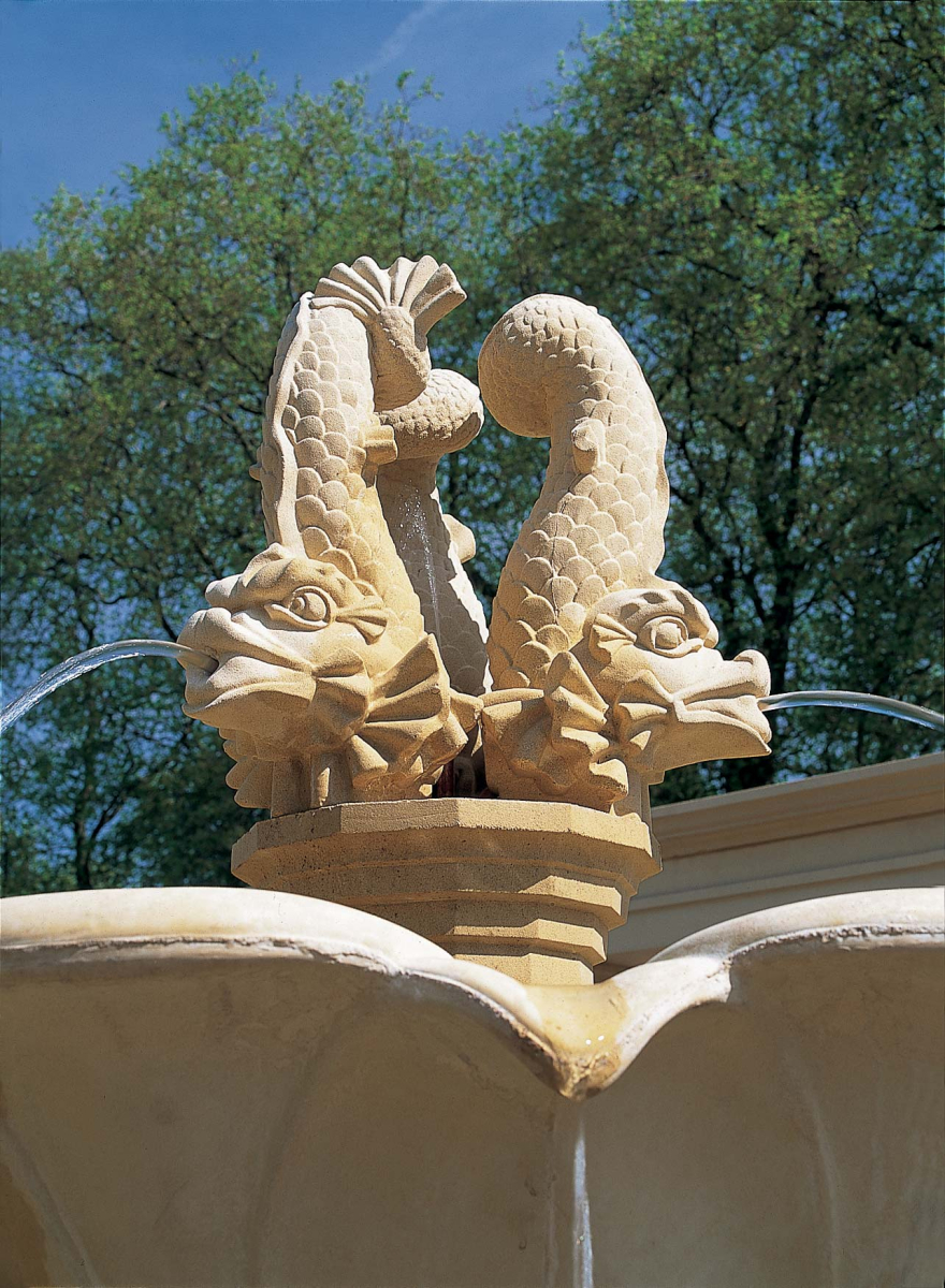 Triple Dolphin Fountain - Bath