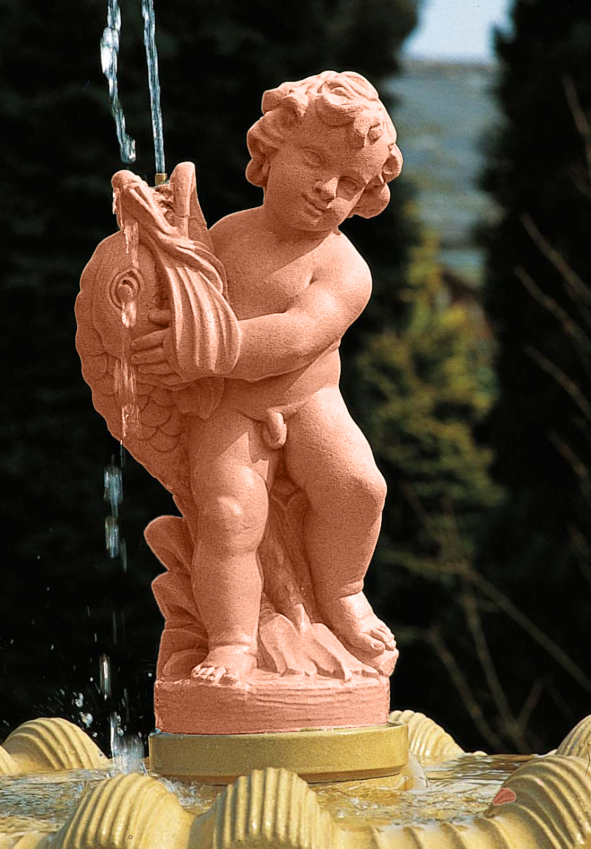 Boy with Dolphin Centrepiece -  Terracotta