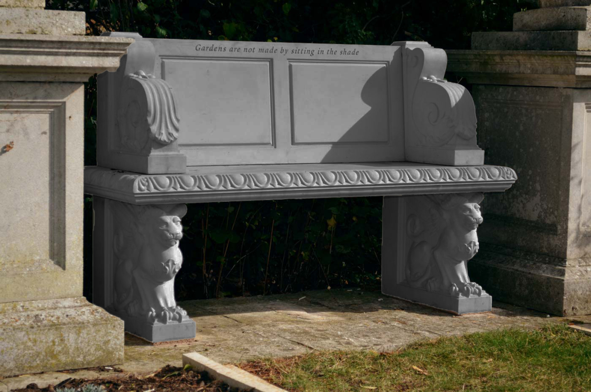 Hadrian Seat, Chimera Supports - Farbe Slate, mit Gravur