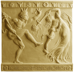 Dancing Girl & Faun Plaque - Farbe Bath